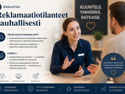 Etä: Reklamaatiotilanteet rauhallisesti