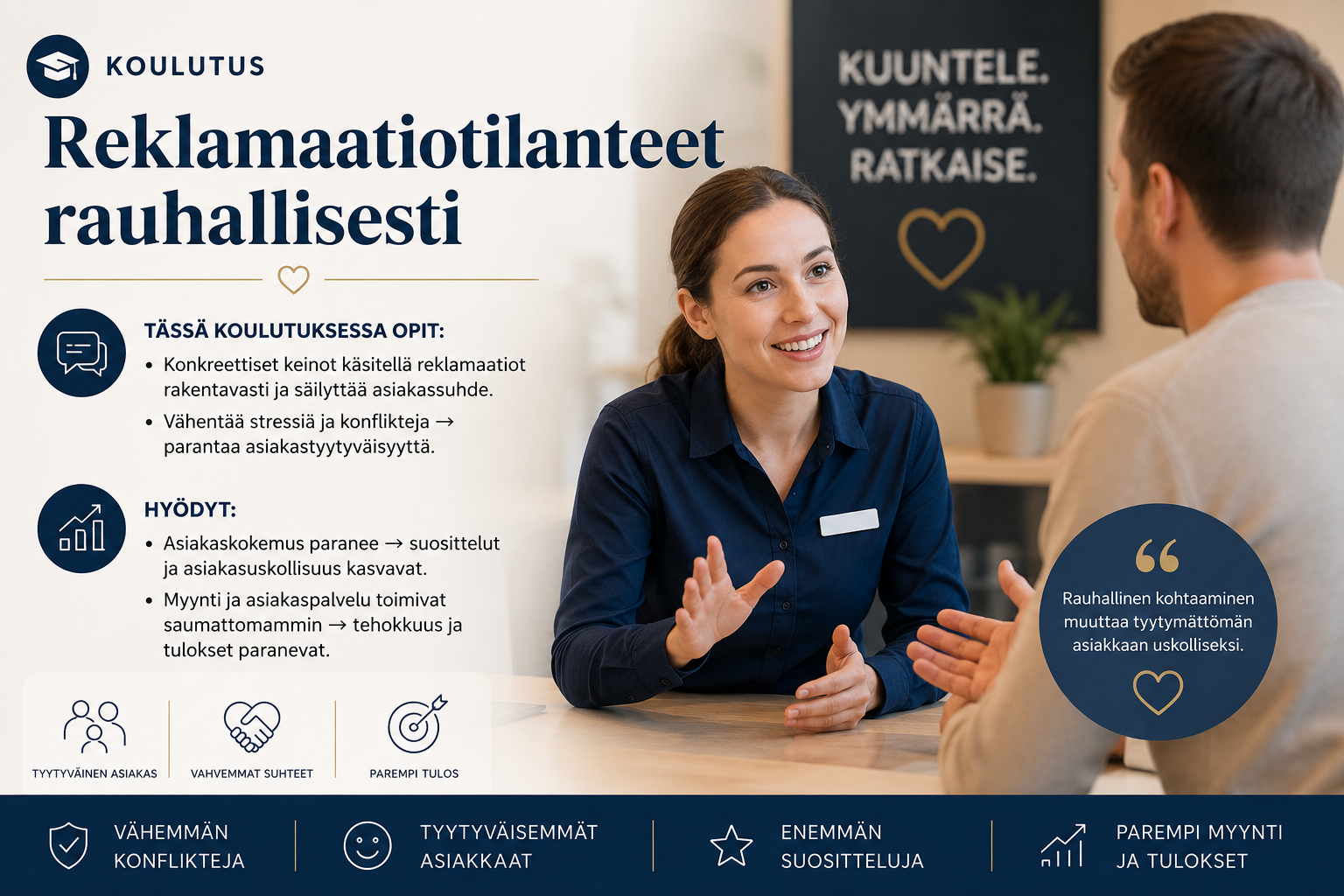 Reklamaatiot rauhallisesti